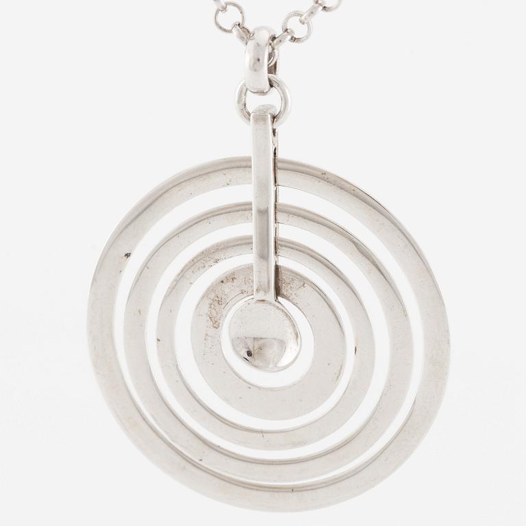 Tapio Wirkkala, pendant with chain "Silvermoon", sterling silver, for Kultakeskus.