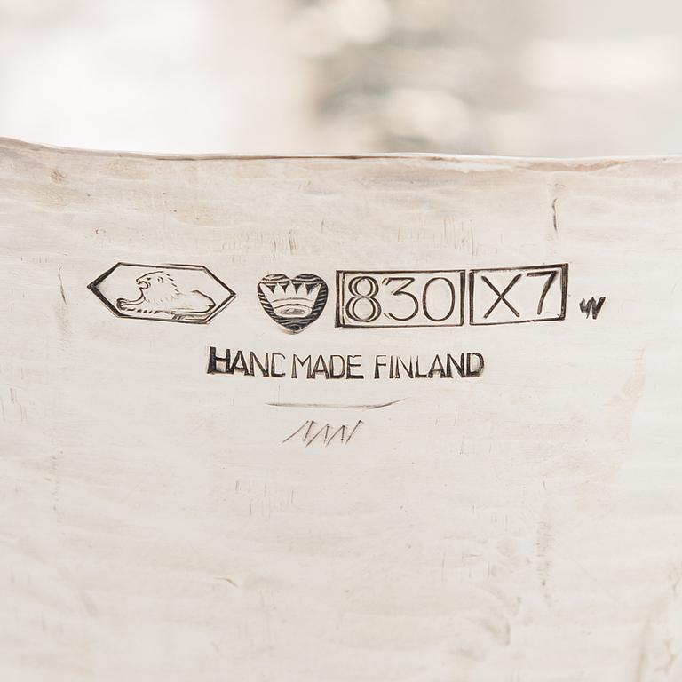Tapio Wirkkala, silver bowl TW 243, Kultakeskus, Hämeenlinna 1975.