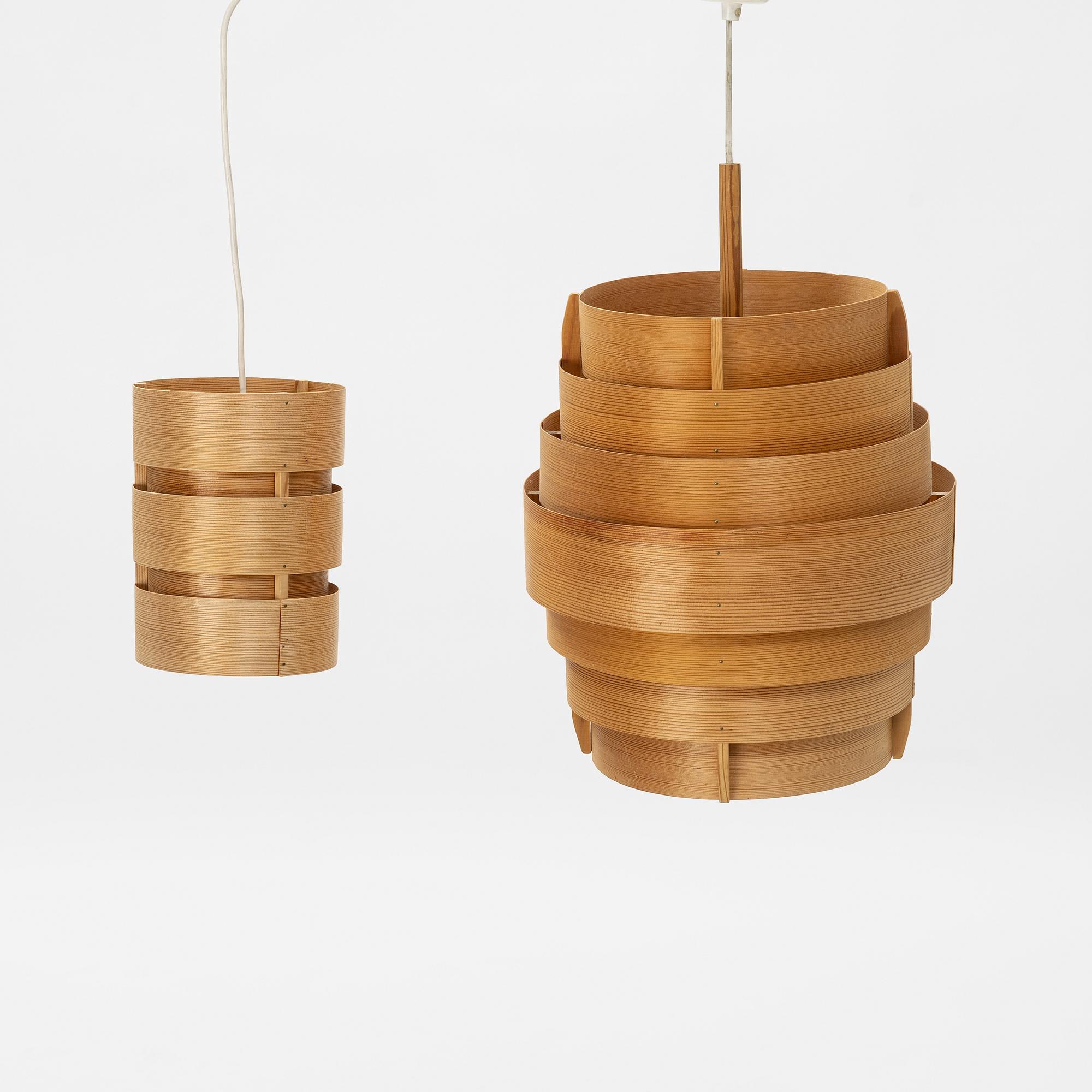 Hans-Agne Jakobsson, two ceiling lights, AB Elysett, Markaryd.