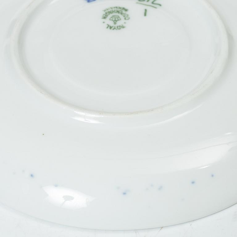 Royal Copenhagen, a 58-piece porcelain 'Blue Fluted' dinner and tea service, Denmark, mostly 1889-1934 but some pieces 1950-1984.