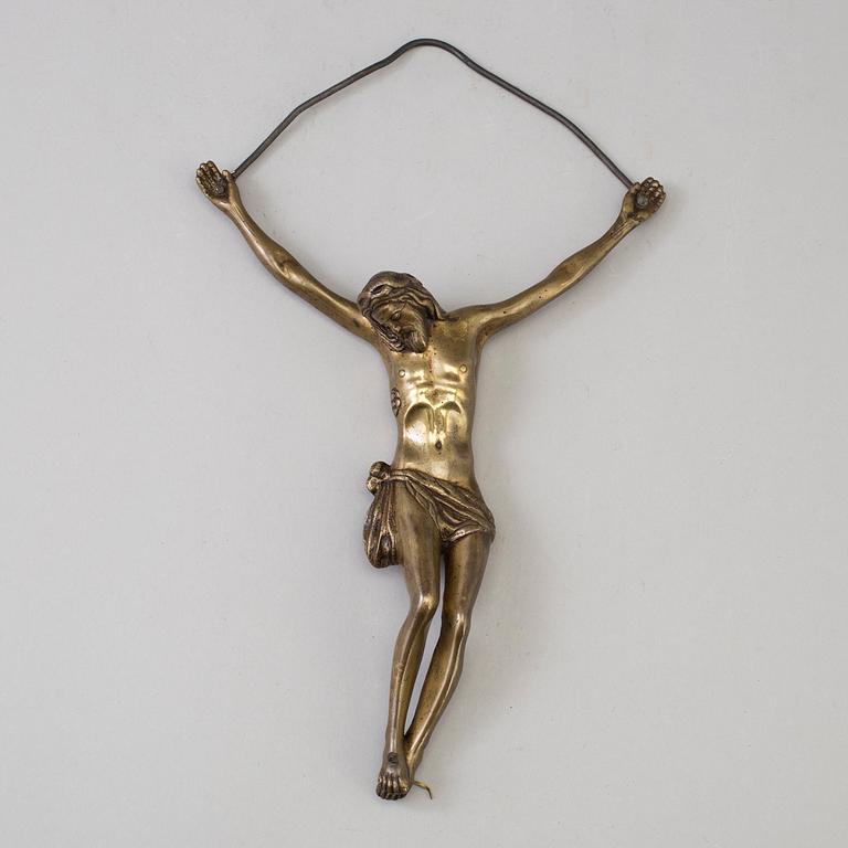 an 18th century bronze crucifix.