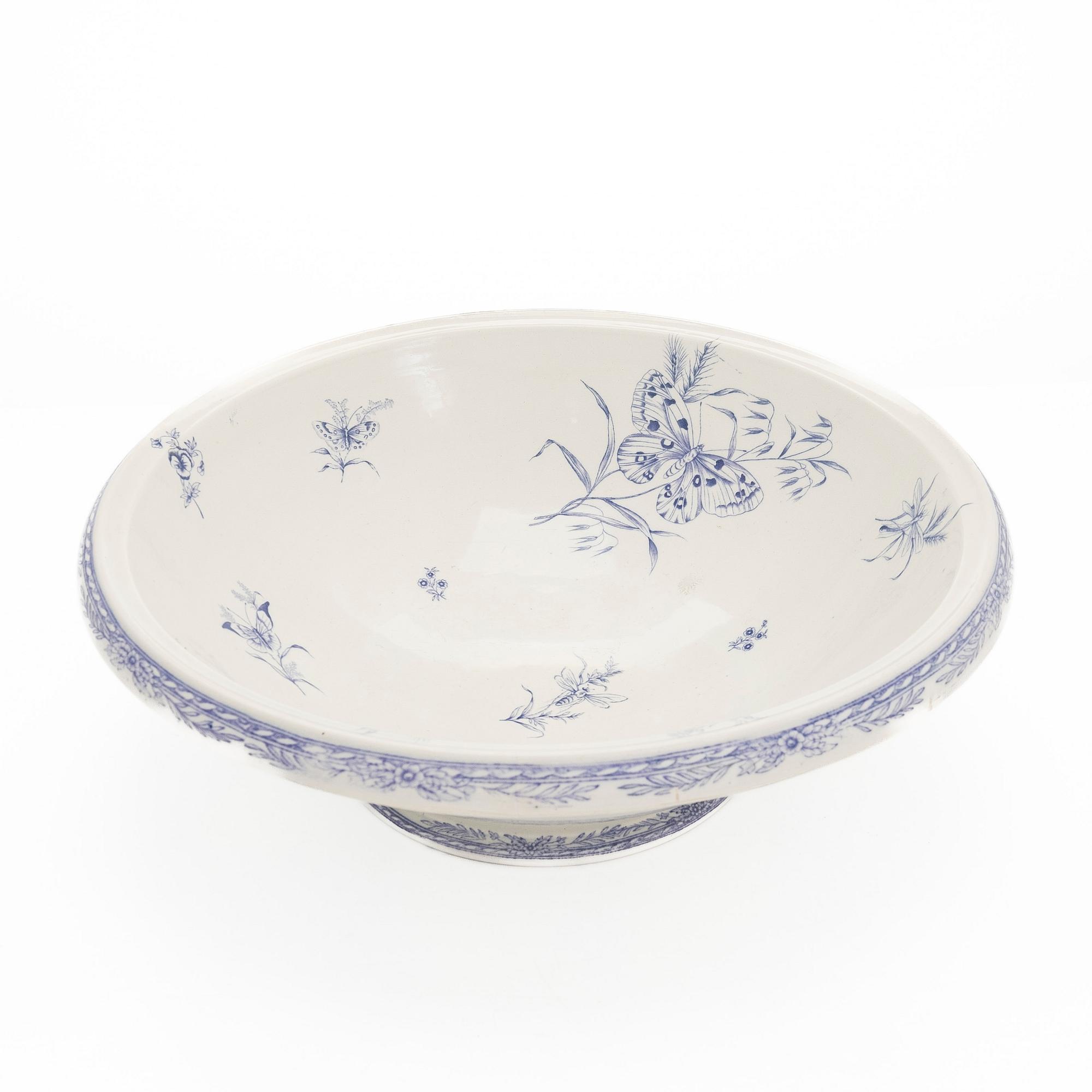 Skål / Tvättfat, porslin Arabia 1880-1885.