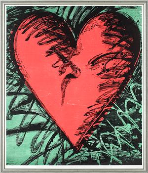 Jim Dine · JIM DINE, efter, utställningsaffisch, signerad och daterad i trycket, utgiven av MoMa, New York, 1999. Pace Editions.