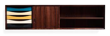 Arne Vodder, a wall-mounted palisander credenza by Sibast Furniture, Denmark 1960's.