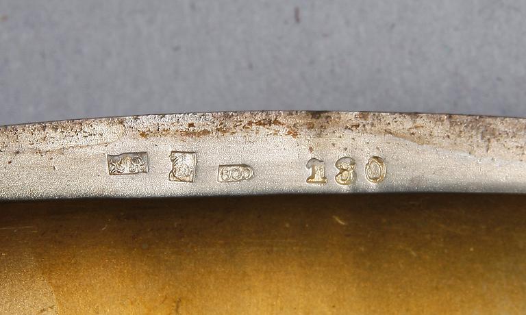 PARTI SILVER, 10 delar, bl a England och Finland, 1800/1900-tal.