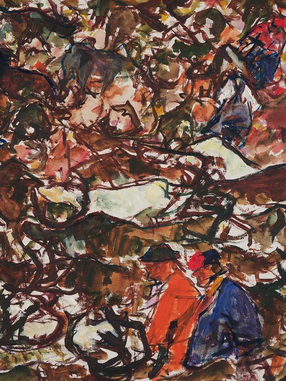 Eerik Haamer, Landscape with Sámi and reindeer.