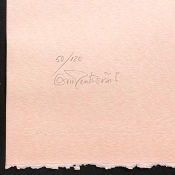 Oscar Reutersvärd, two color lithographes, signed 50/120.