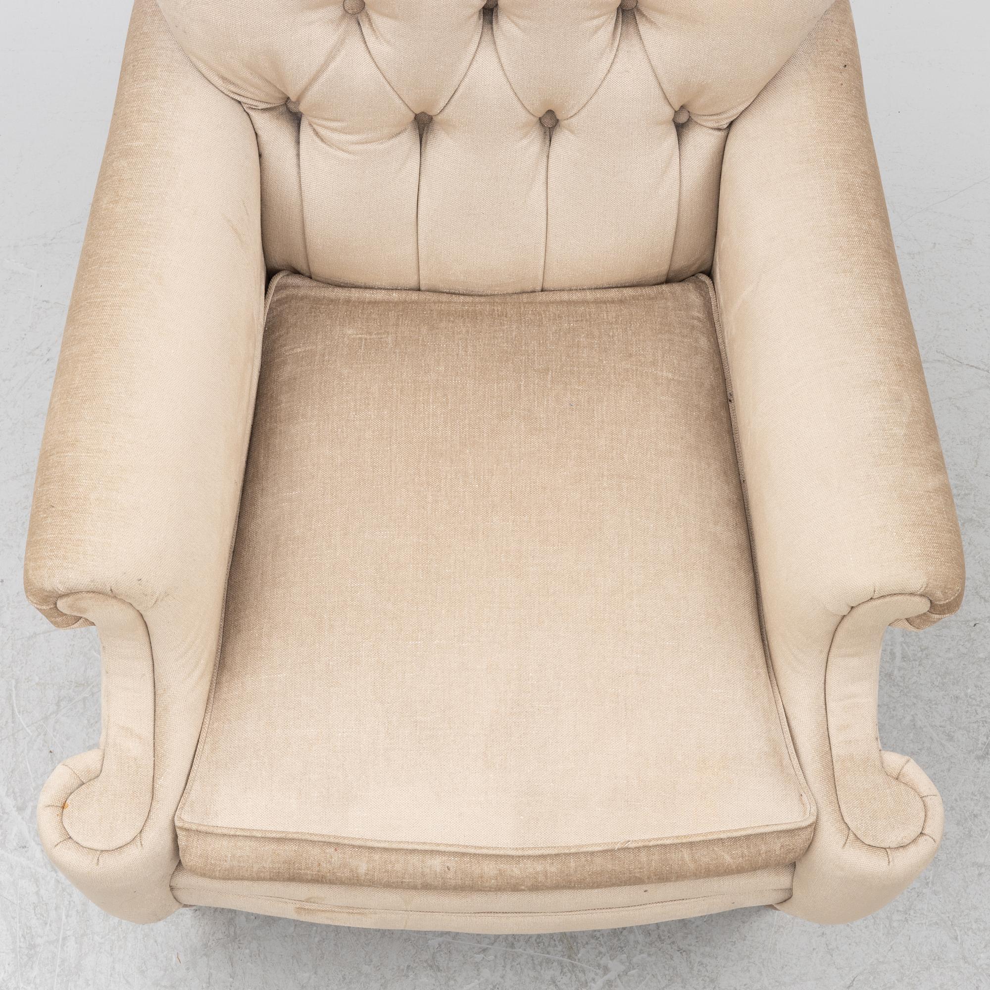 Ralph Lauren Home, armchair with ottoman.