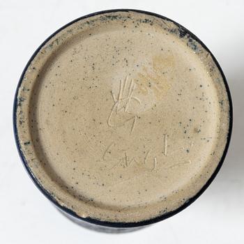 Stig Lindberg, vaser, 2 st och skål, stengods, Gustavsbergs Studio 1964-68.