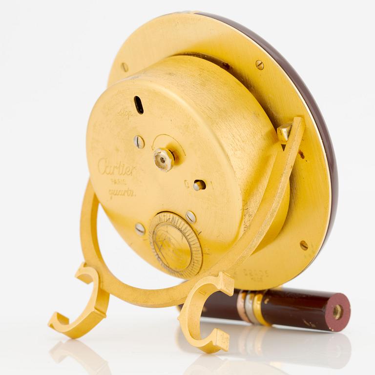 Cartier, alarm clock, 75 x 86 x 26 mm.