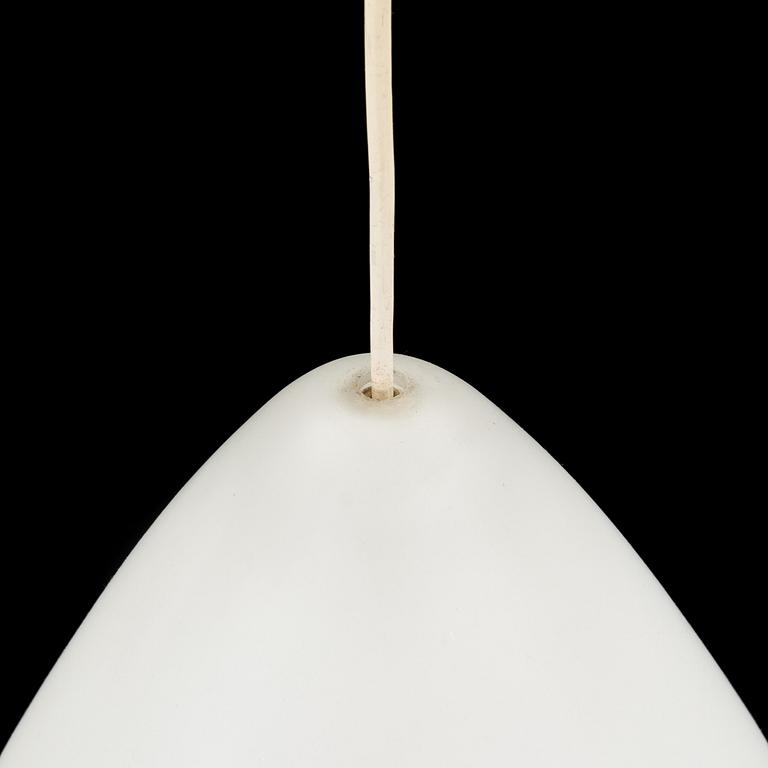 A modern glass ceiling light.