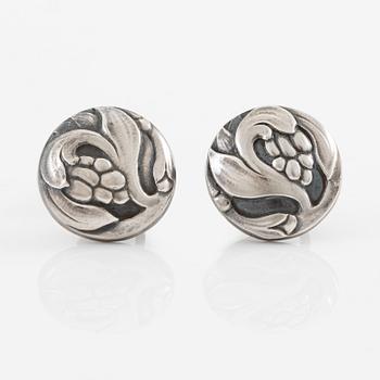 Georg Jensen, a pair of earrings, sterling silver, Denmark 1910-1925.