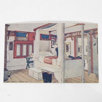 Carl Larsson, Autographed postcard from Carl Larsson to John Bauer, dated Sundborn 1916.