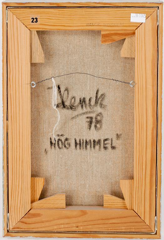 HENCK WOGNUM, blandteknik, duk, signerad och daterad 77 samt a tergo 78.