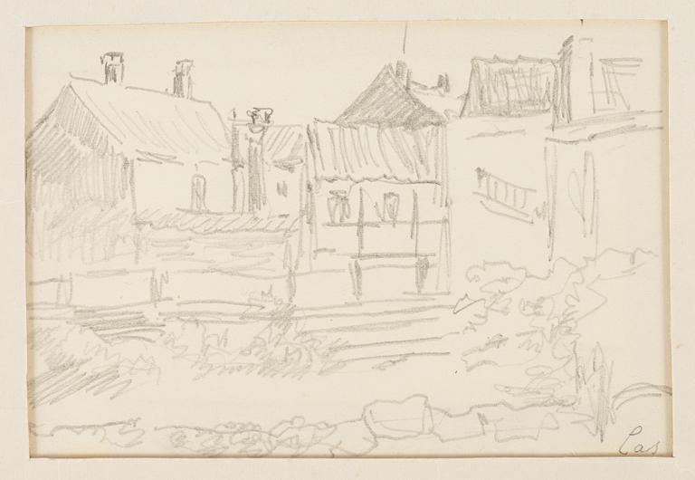 Lotte Laserstein, 3 framed sketches from Bornholm.