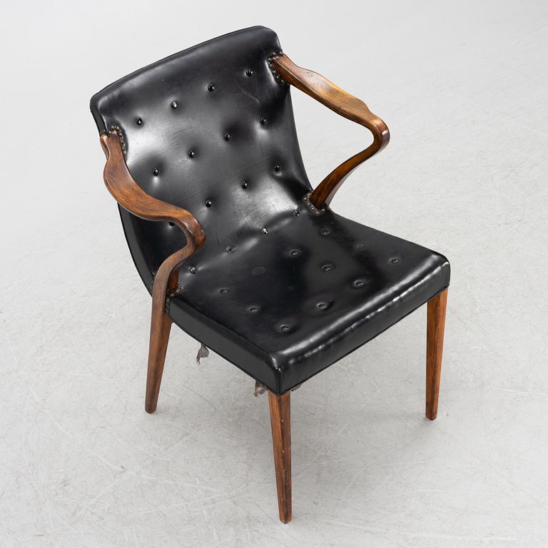 Axel Larsson, karmstol, modell "1208", Svenska Möbelfabrikerna Bodafors, 1930/40-tal.