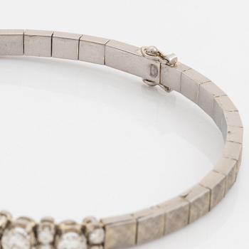 Brilliant cut diamond bracelet.