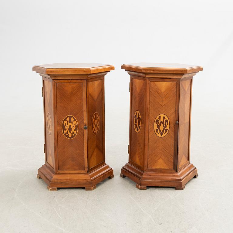 Side tables, a pair, early 20th century.