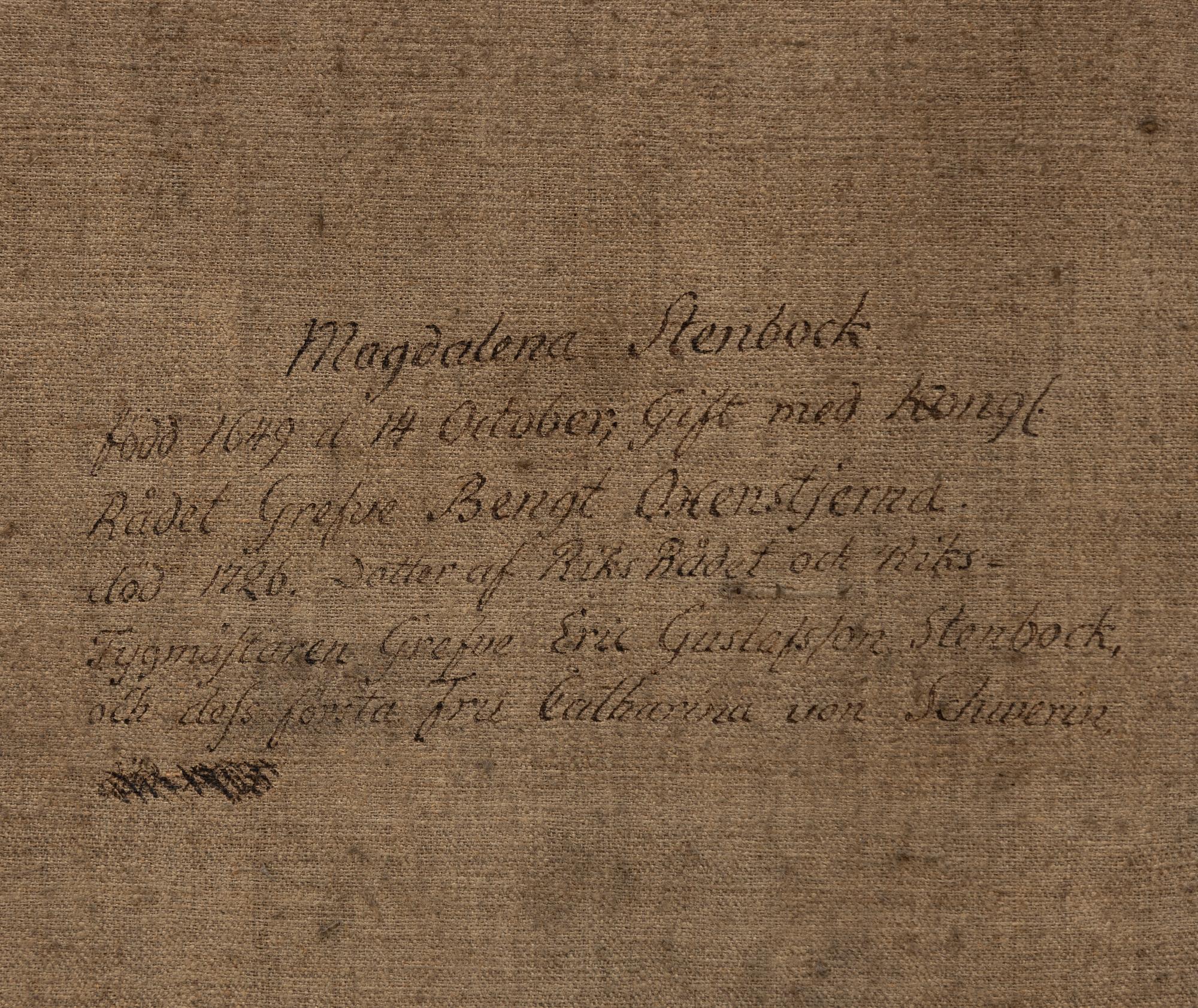 David Klöcker Ehrenstrahl, his studio, "Magdalena Oxenstierna af Korsholm och Wasa" (born Stenbock) (1649-1727).