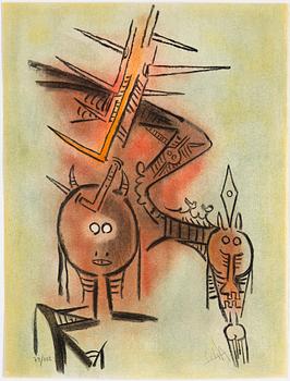 WIFREDO LAM, färglitografier, 10 st, signerade och numrerade 79/262.