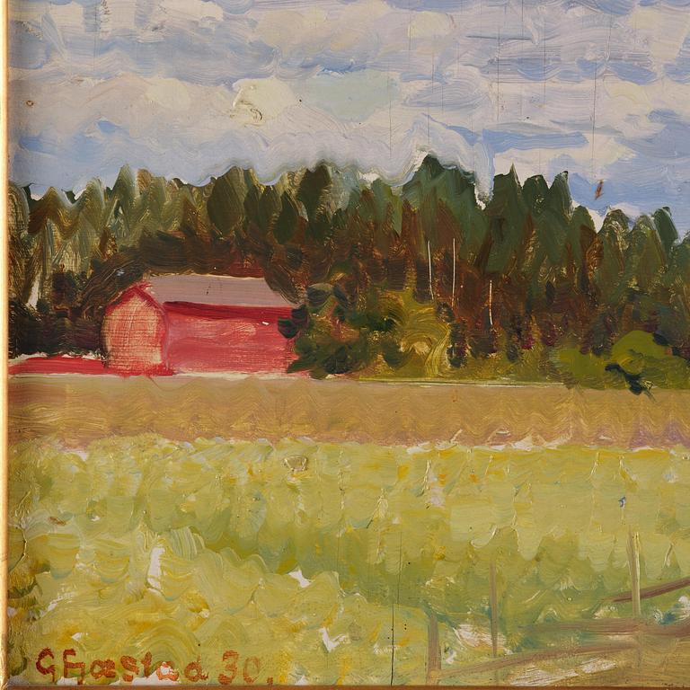 Gustaf Fjaestad, Summer landscape.