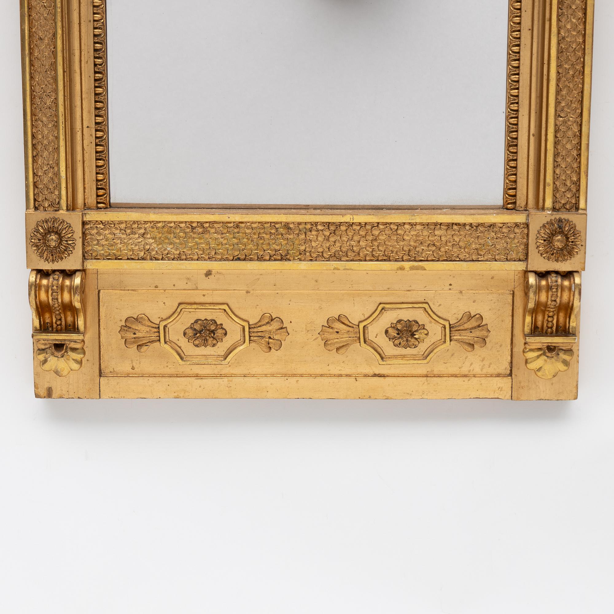 Mirror, late Gustavian, circa 1800.