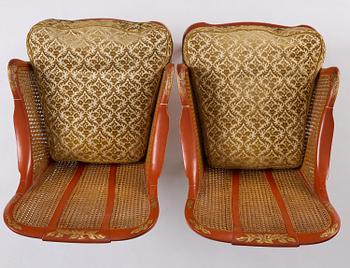 Carl Malmsten, a pair of Swedish Grace armchairs, cabinetmaker Albin Johansson, Stockholm, for Villa Kvikkjokk, 1927-28.