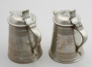 KANNOR, 2 st, tenn, 1800-tal.
