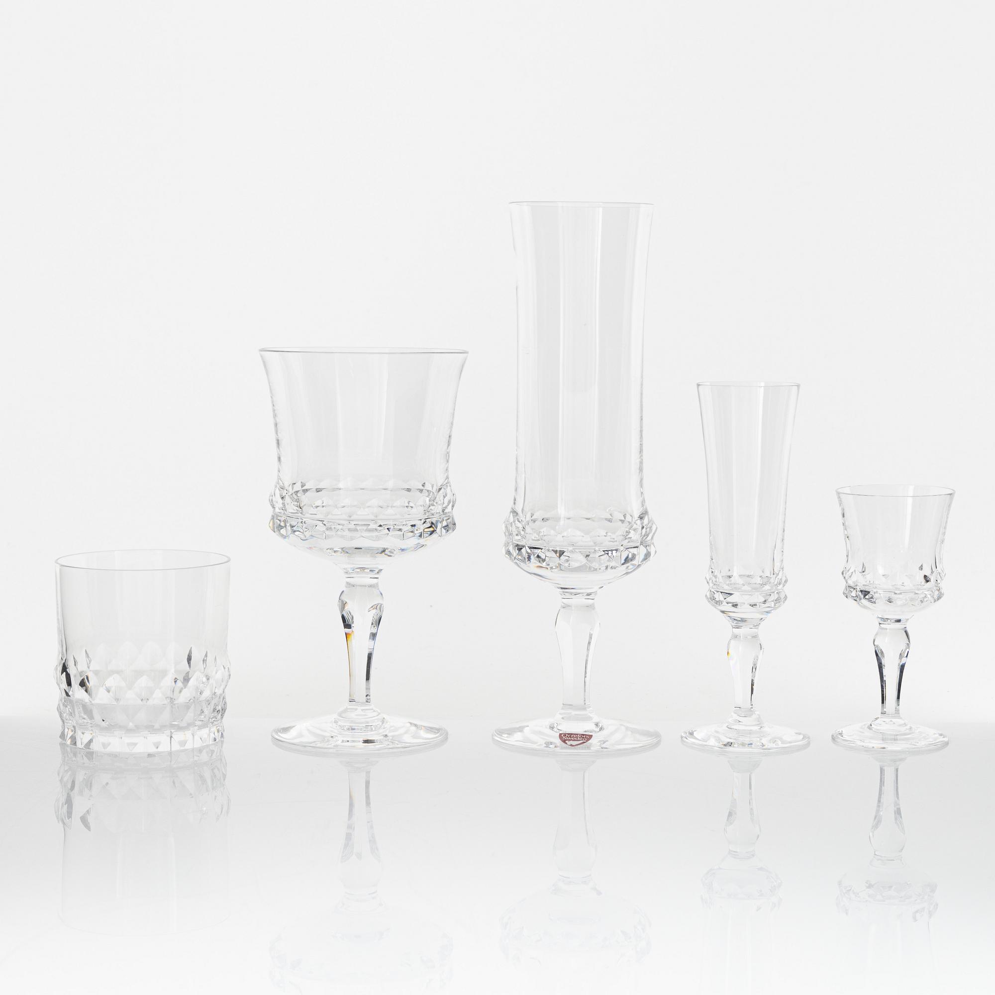 Ingeborg Lundin, a 30-piece 'Silvia' glass service, Orrefors.