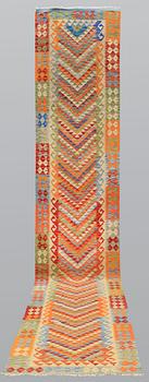 A runner, kilim, ca 482 x 88 cm.