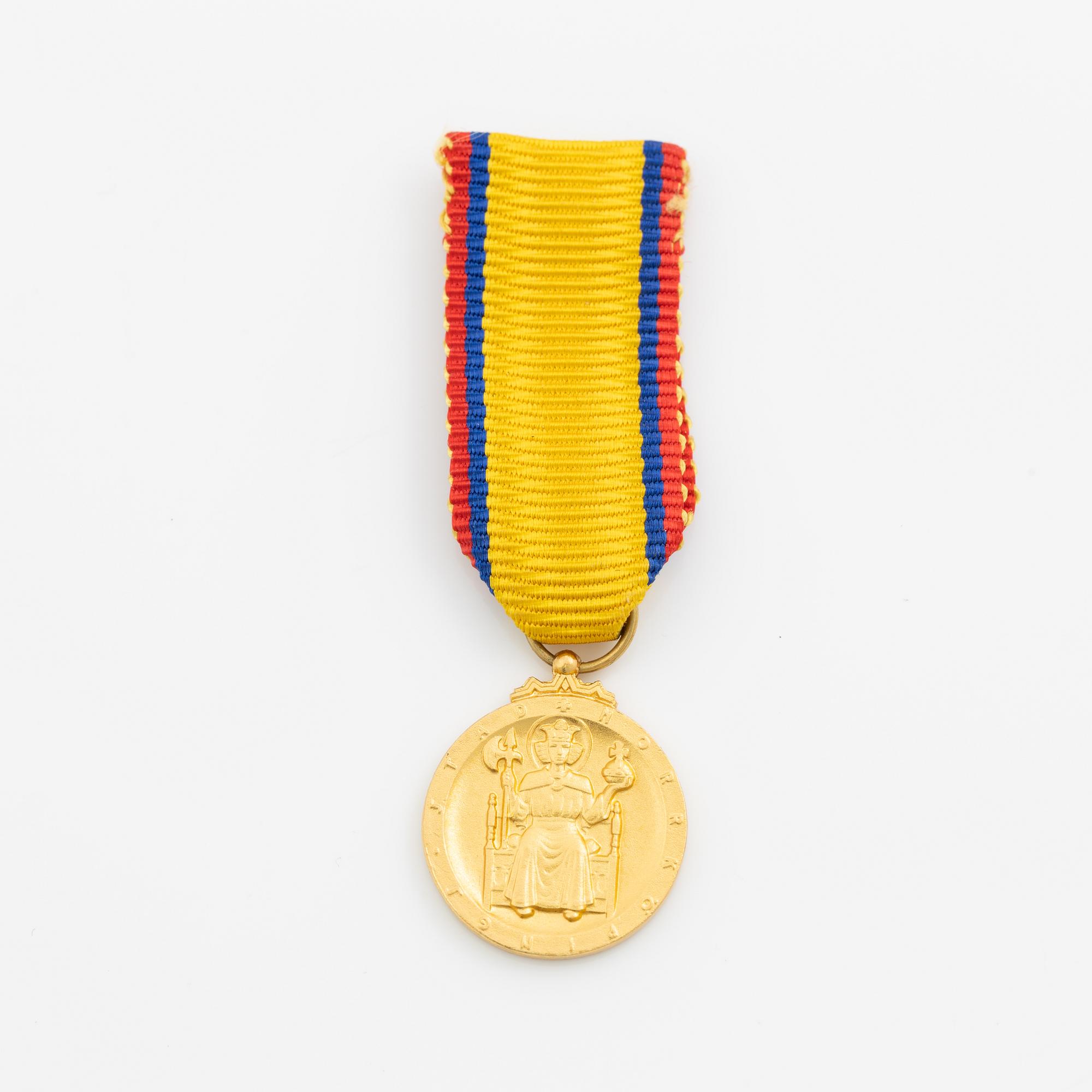 St. Olav's Medal, miniature, gold 18 K.