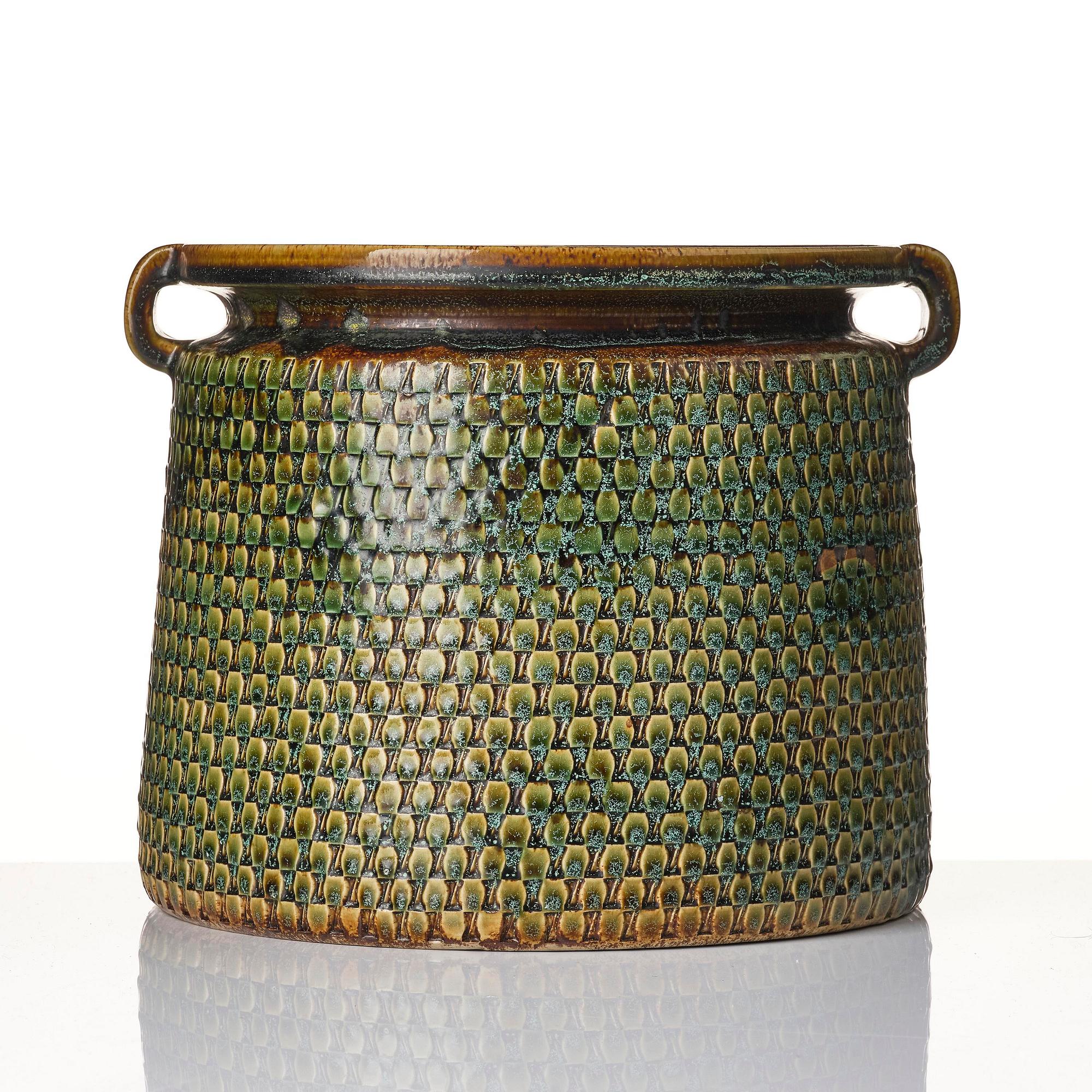Stig Lindberg, a stoneware urn, Gustavsberg Studio 1967.
