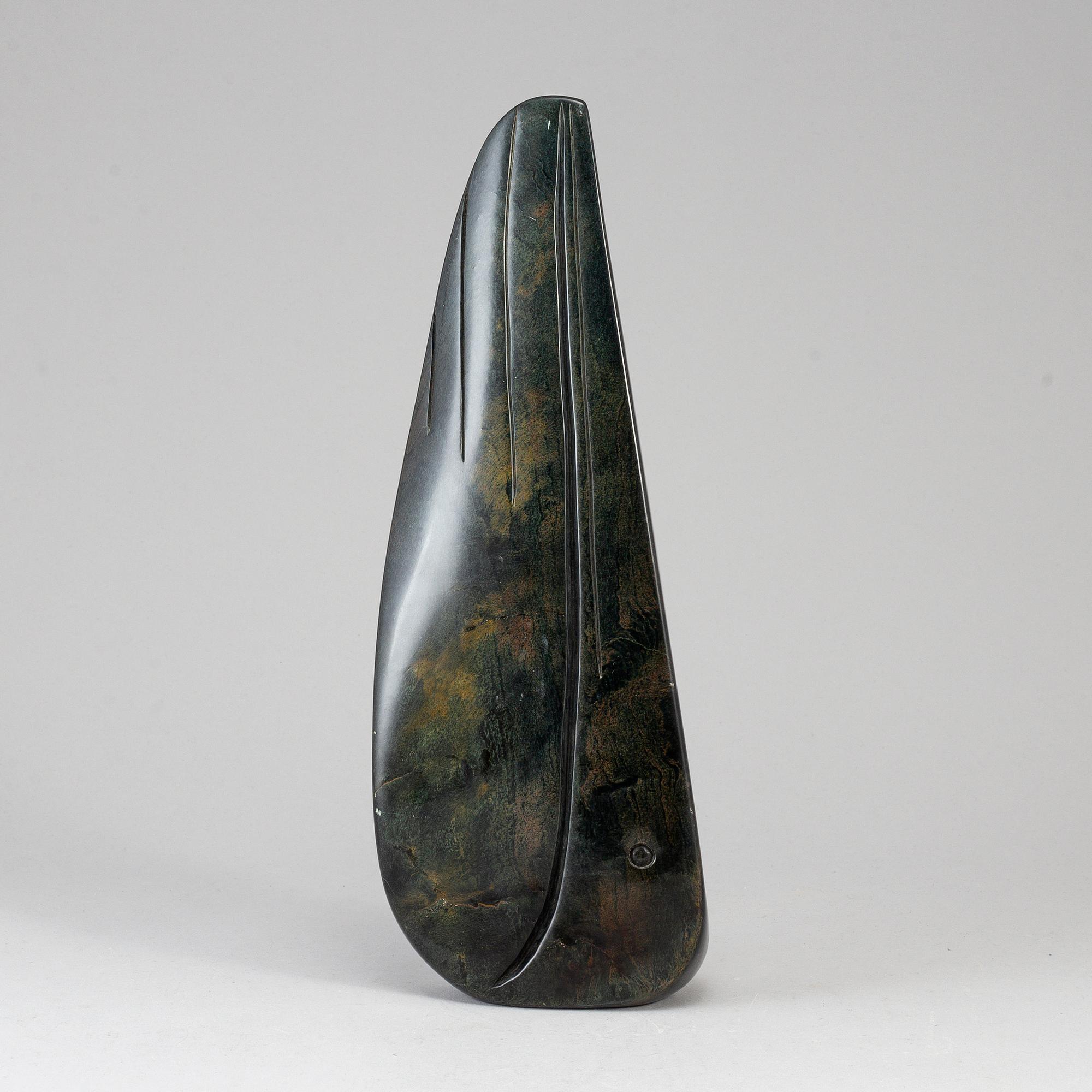 A ZACHARIAH NJOBO stone sculpture, signed.