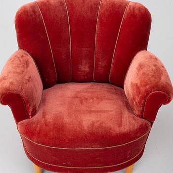 Fåtöljer, ett par, "Swedish Modern", 1940-tal.