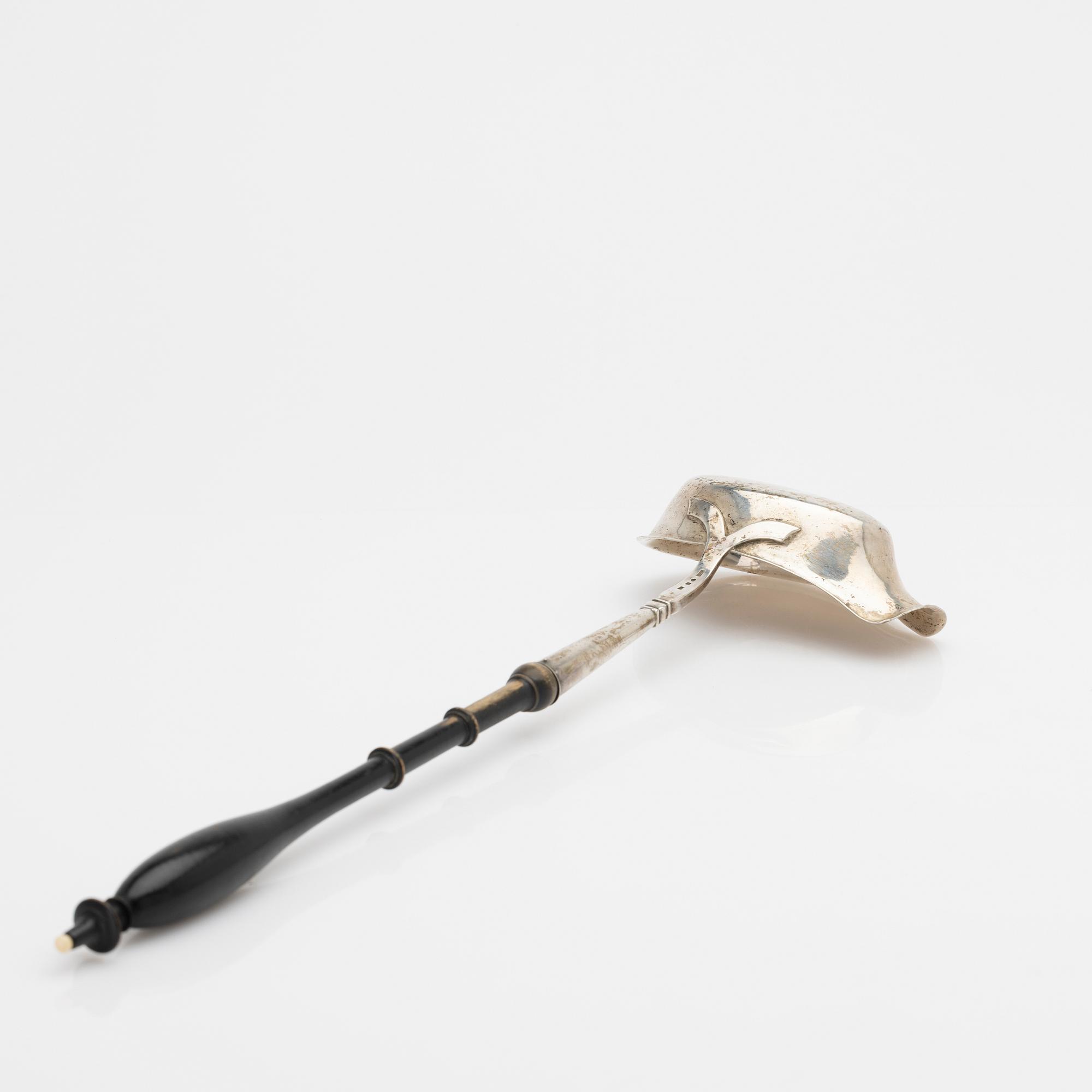 Soup ladle, silver and wood, K. G. Markströms, Uppsala, 1901.