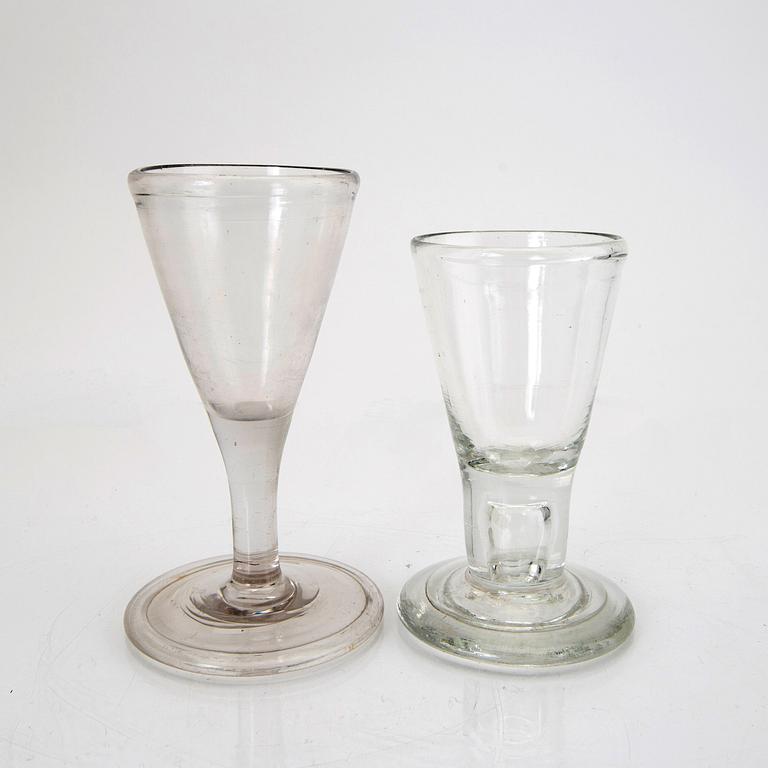 A set of four Swedish 18th/19th century glasses.