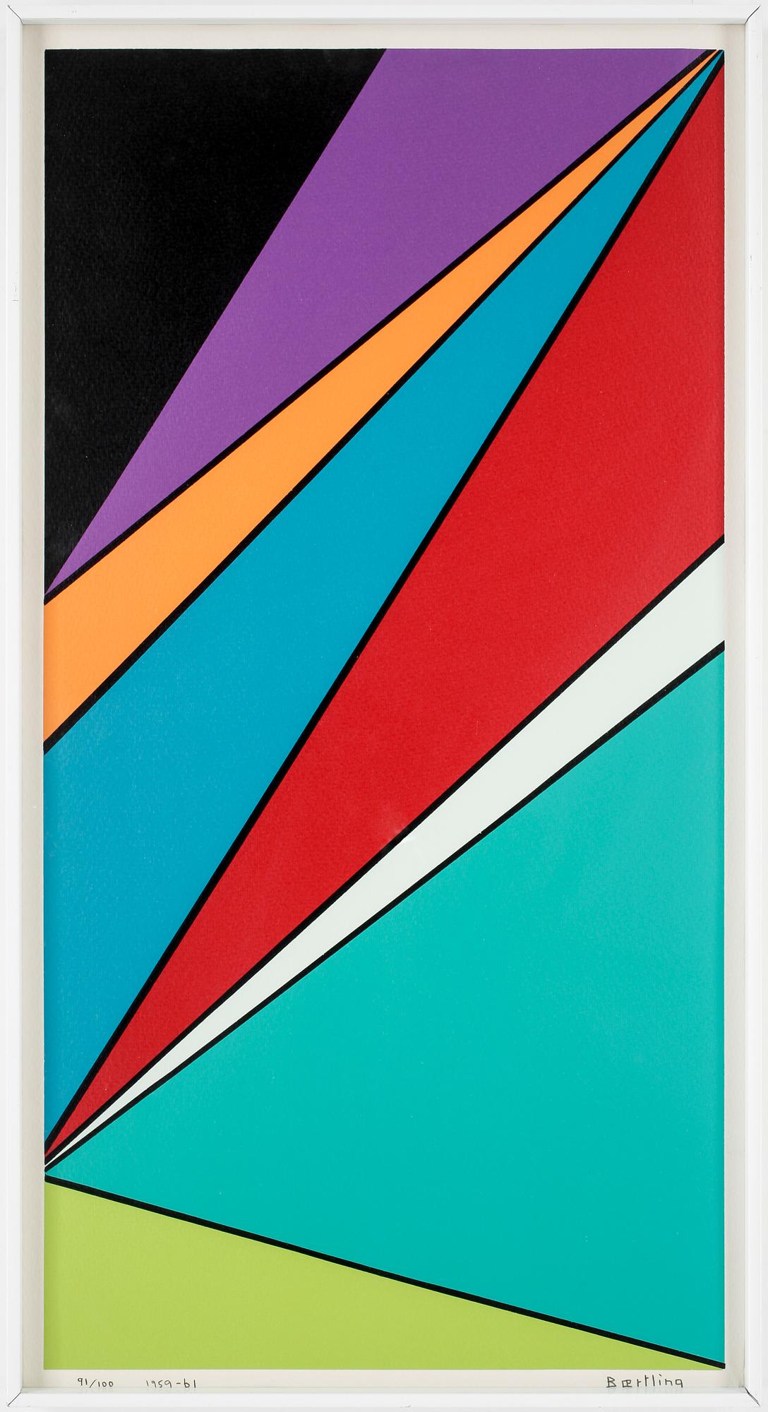 OLLE BAERTLING, färglitografi, signerad och numrerad 91/100.