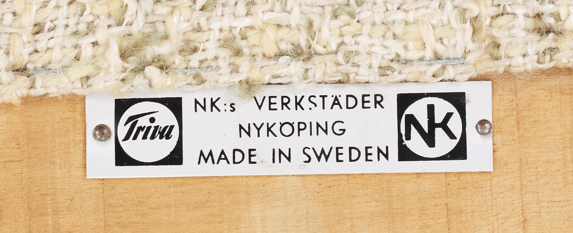 KARMSTOLAR, ett par, "563-037", Bengt Ruda för Nordiska Kompaniets "Triva"-serie, 1950-tal.