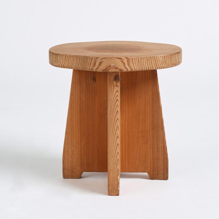 David Rosén, a pine stool 'Berga', Nordiska Kompaniet, Sweden 1930-1940s.