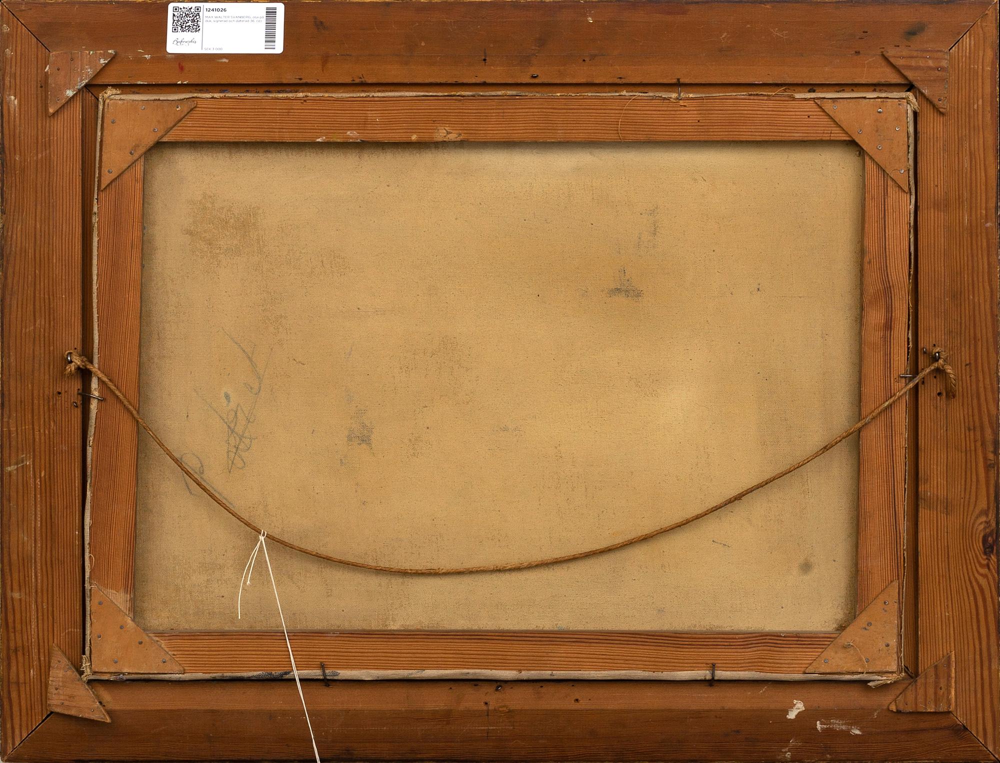 MAX WALTER SVANBERG, a signed and dated oil on canvas.