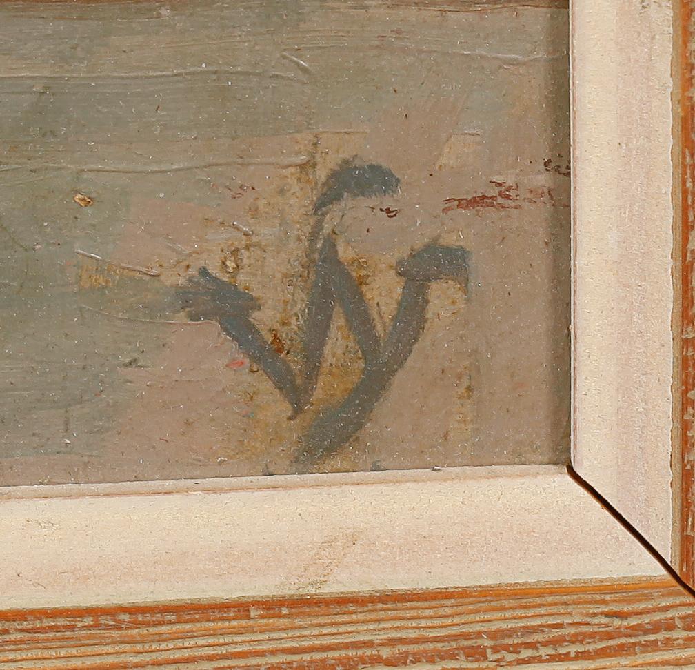 SVEN WESTMAN, olja på pannå, monogramsignerad.