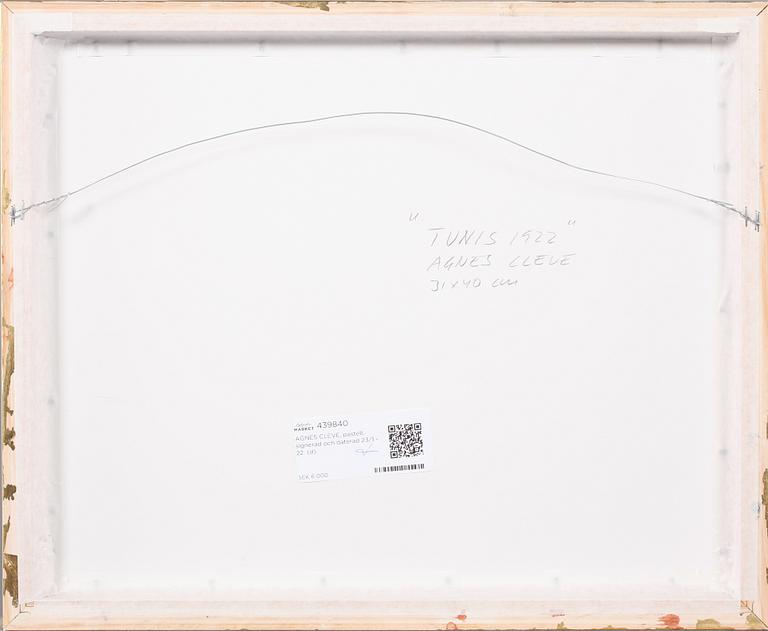 AGNES CLEVE, pastell, signerad och daterad 23/1 - 22.
