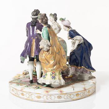 Figure group, porcelain, circa 1900.