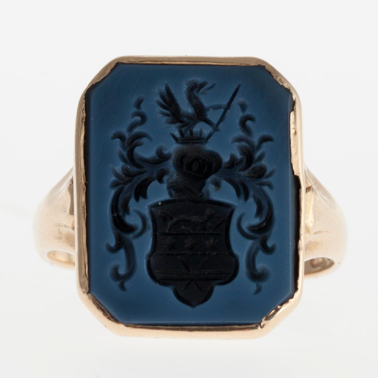 VAPENRING, 18K guld, Turun Kultaseppä 1929. Vikt 5,4 g.