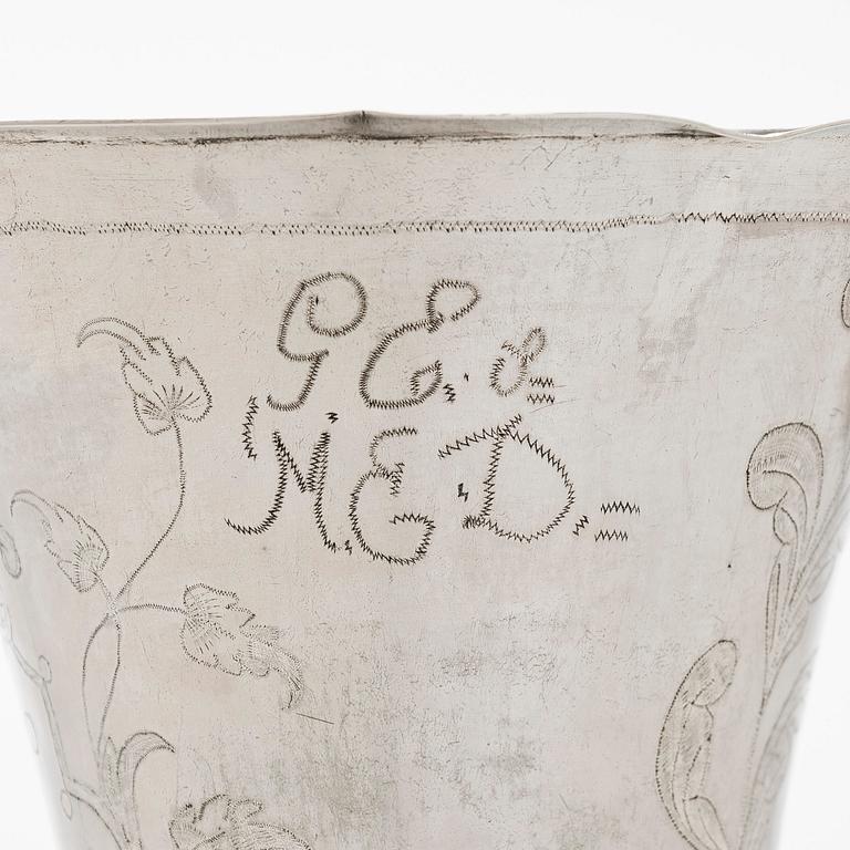A Finnish silver cup, maker's mark of Carl Anders Berg, Vasa Finland 1820.