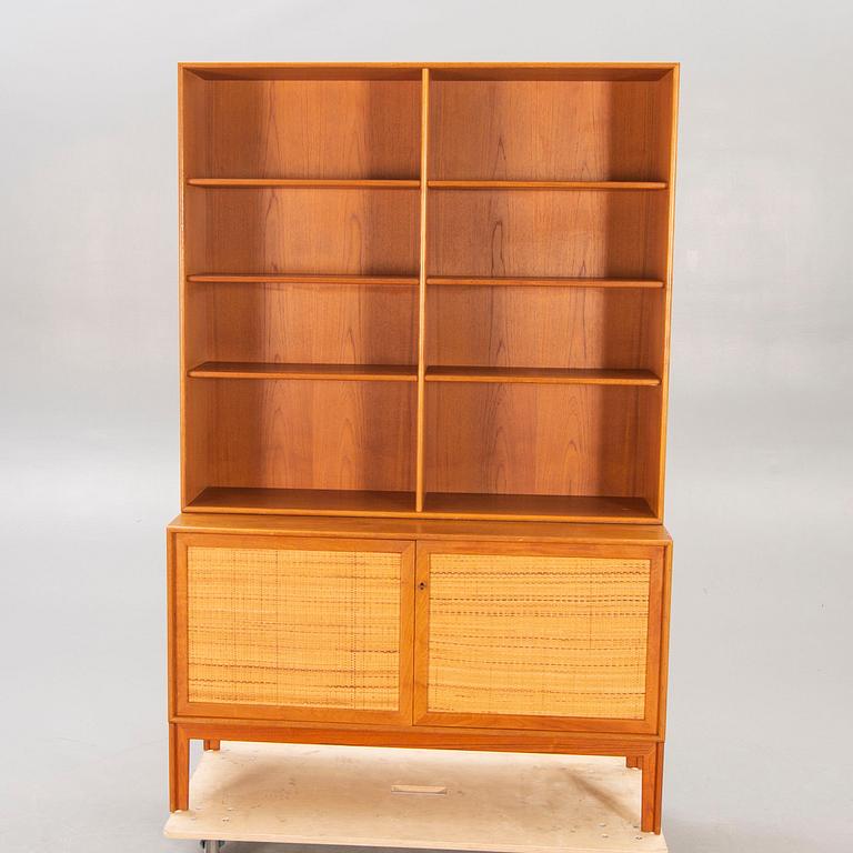 An Alf Svensson teak and rattan 1960/70s bookshelf.