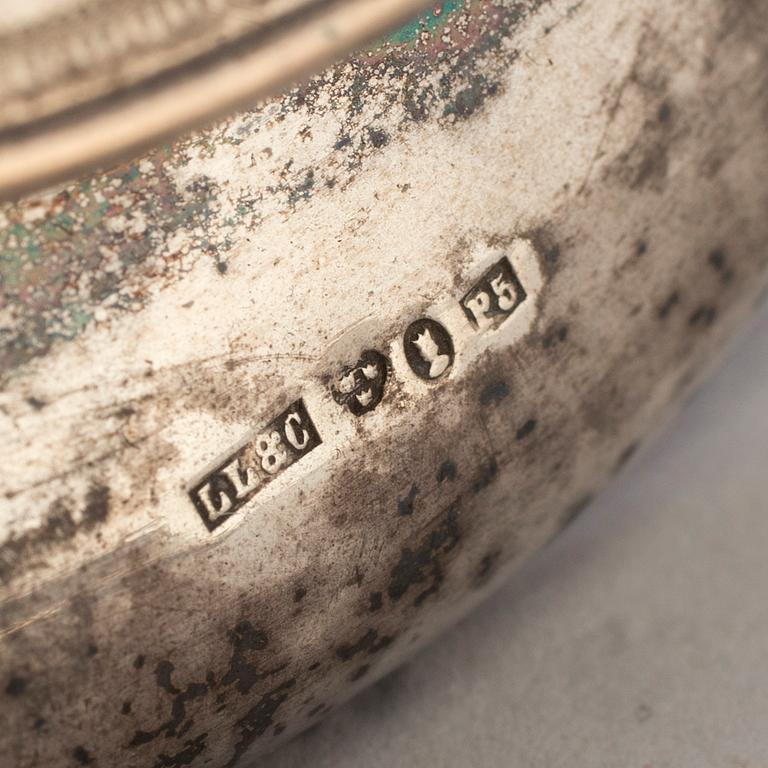 LARS LARSON & CO, ljusstakar, ett par, silver, Stockholm, 1869.