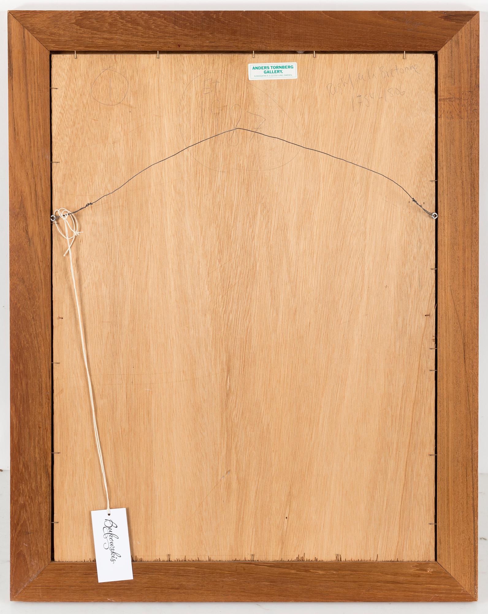 ERNESTO TATAFIORE, mixed media on panel. Signed Tatafiore.