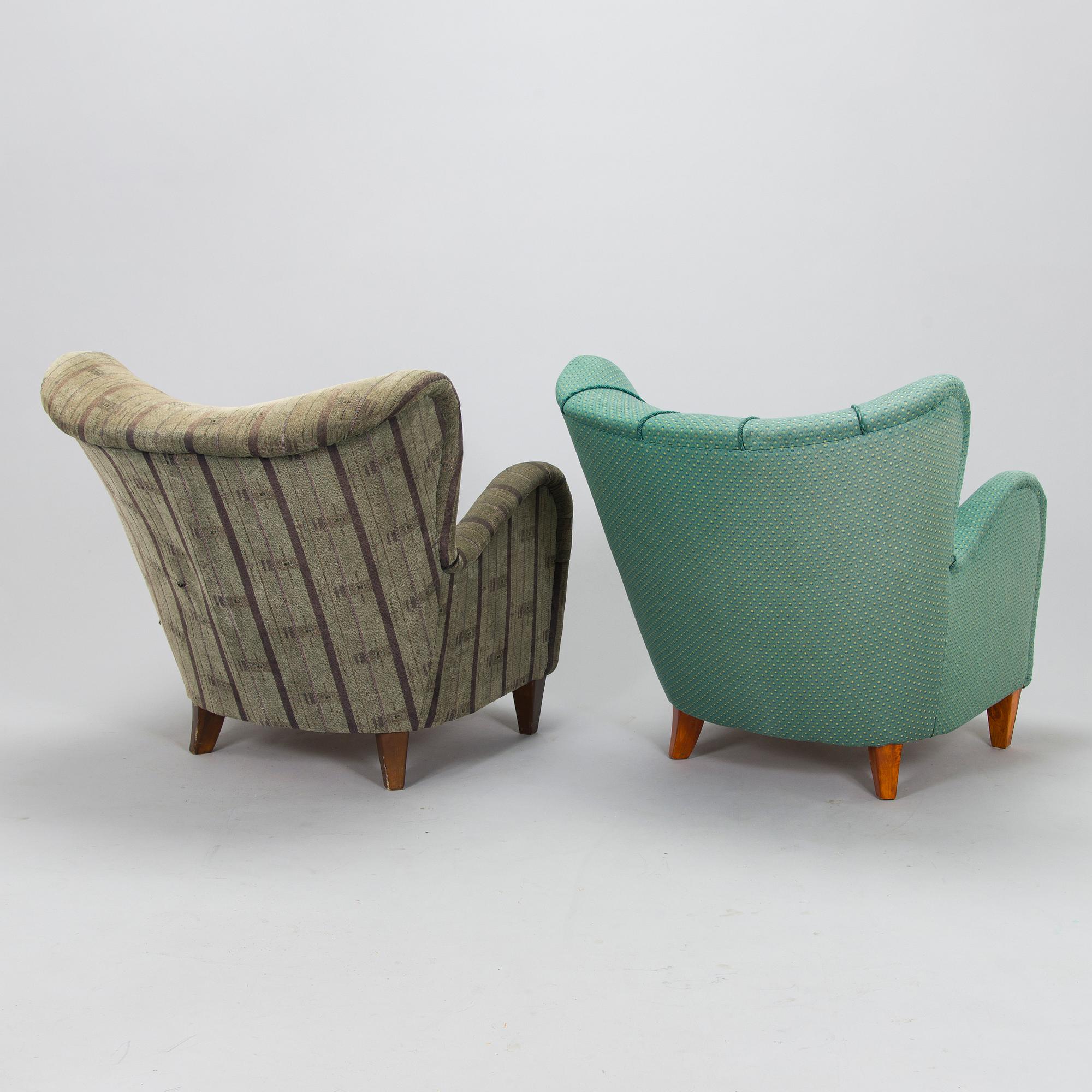 Fåtöljer, 2 st, 1900-talets mitt.