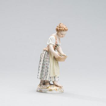 FIGURIN, porslin, Meissen, 1800-tal.